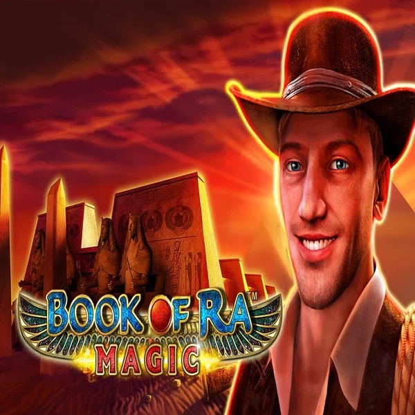 Book of Ra Magic slot logo by Greentube at Spinit Casino