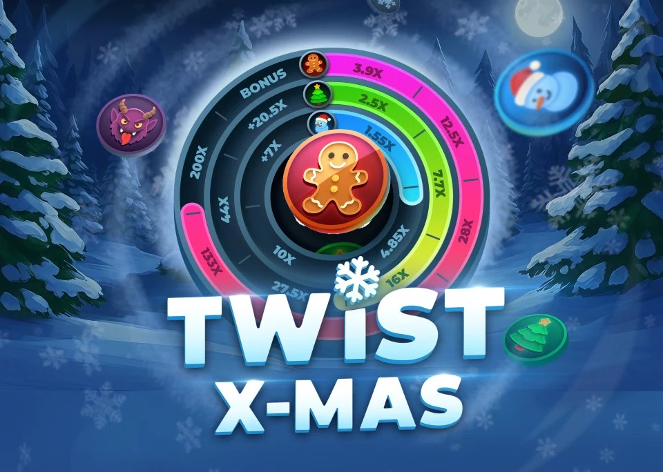 Twist X-mas slot logo by InOut at Spinit Casino